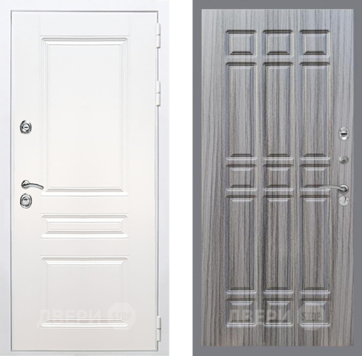 Входная металлическая Дверь Рекс (REX) Премиум-н Силк Сноу FL-33 Сандал грей в Электростали