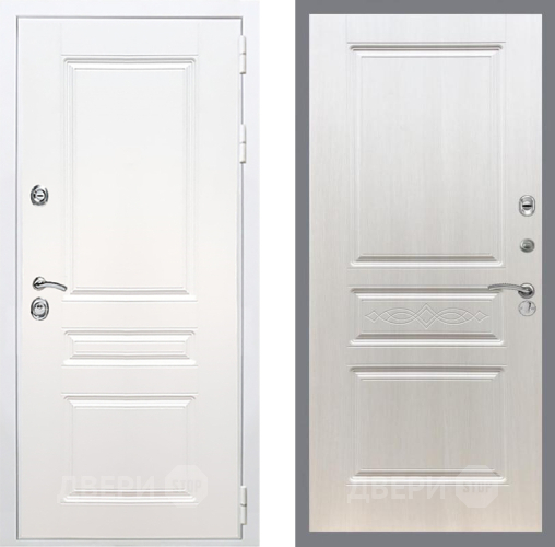 Входная металлическая Дверь Рекс (REX) Премиум-н Силк Сноу FL-243 Лиственница беж в Электростали