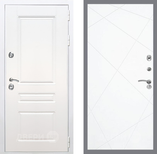 Входная металлическая Дверь Рекс (REX) Премиум-н Силк Сноу FL-291 Силк Сноу в Электростали