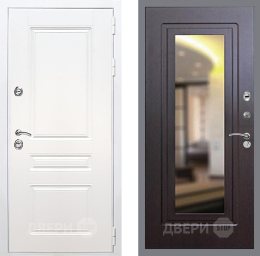 Входная металлическая Дверь Рекс (REX) Премиум-н Силк Сноу FLZ-120 Венге в Электростали