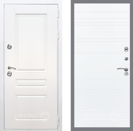Входная металлическая Дверь Рекс (REX) Премиум-н Силк Сноу Line Силк Сноу в Электростали