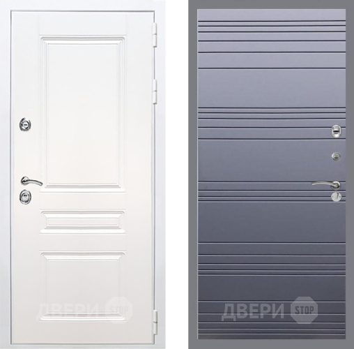 Входная металлическая Дверь Рекс (REX) Премиум-н Силк Сноу Line Силк титан в Электростали