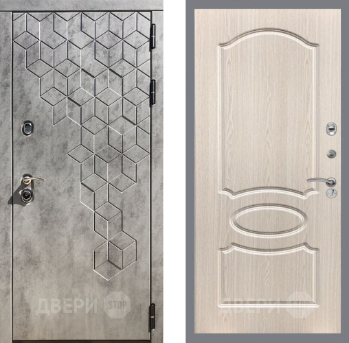 Входная металлическая Дверь Рекс (REX) 23 FL-128 Беленый дуб в Электростали