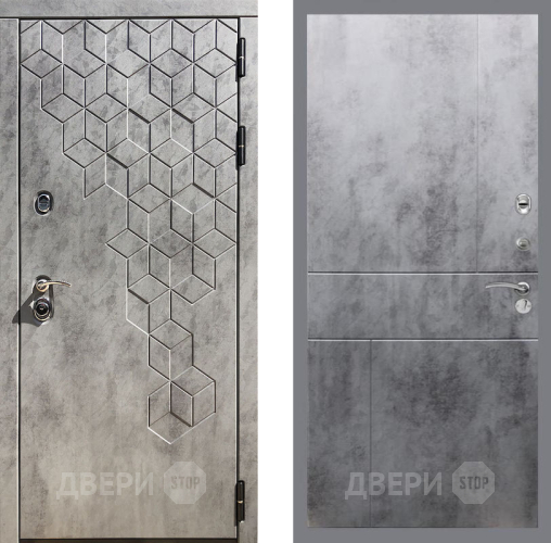 Входная металлическая Дверь Рекс (REX) 23 FL-290 Бетон темный в Электростали