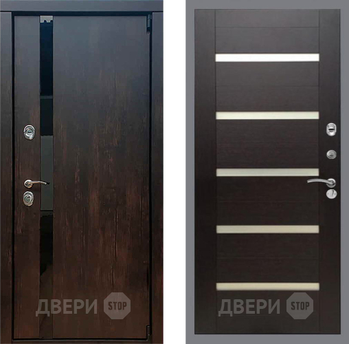 Входная металлическая Дверь Рекс (REX) 26 СБ-14 стекло белое венге поперечный в Электростали