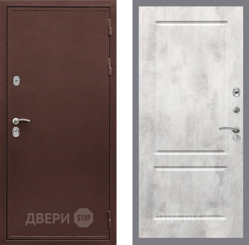 Входная металлическая Дверь Рекс (REX) 5 металл 3 мм FL-117 Бетон светлый в Электростали